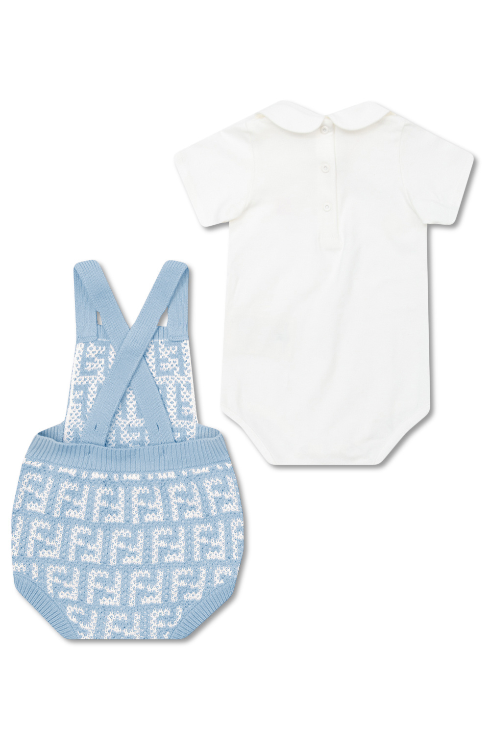 fendi ff logo reversible bucket hat - Blue Body and jumpsuit set Fendi Kids  - IetpShops France